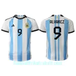 Günstige Argentinien Julian Alvarez 9 Herrentrikot Heim WM 2022 Kurzarm