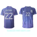 Günstige Argentinien Lautaro Martinez 22 Herrentrikot Auswärts WM 2022 Kurzarm