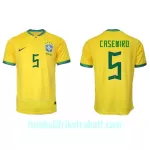 Günstige Brasilien Casemiro 5 Herrentrikot Heim WM 2022 Kurzarm