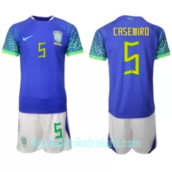 Günstige Brasilien Casemiro 5 Kindertrikot Auswärts WM 2022 Kurzarm Günstige Brasilien Casemiro 5 Kindertrikot Auswärts WM 2022 Kurzarm