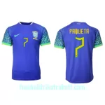 Günstige Brasilien Lucas Paqueta 7 Herrentrikot Auswärts WM 2022 Kurzarm