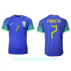 Günstige Brasilien Lucas Paqueta 7 Herrentrikot Auswärts WM 2022 Kurzarm Günstige Brasilien Lucas Paqueta 7 Herrentrikot Auswärts WM 2022 Kurzarm