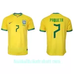 Günstige Brasilien Lucas Paqueta 7 Herrentrikot Heim WM 2022 Kurzarm