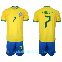 Günstige Brasilien Lucas Paqueta 7 Kindertrikot Heim WM 2022 Kurzarm Günstige Brasilien Lucas Paqueta 7 Kindertrikot Heim WM 2022 Kurzarm