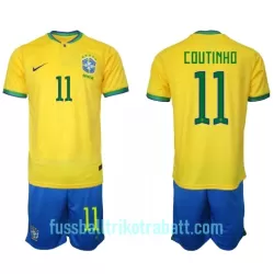 Günstige Brasilien Philippe Coutinho 11 Kindertrikot Heim WM 2022 Kurzarm Günstige Brasilien Philippe Coutinho 11 Kindertrikot Heim WM 2022 Kurzarm