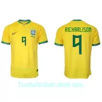 Günstige Brasilien Richarlison 9 Herrentrikot Heim WM 2022 Kurzarm