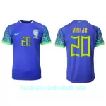 Günstige Brasilien Vini JR 20 Herrentrikot Auswärts WM 2022 Kurzarm