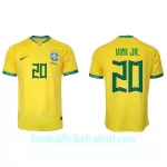 Günstige Brasilien Vini JR 20 Herrentrikot Heim WM 2022 Kurzarm