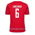 Günstige Dänemark Andreas Christensen 6 Herrentrikot Heim WM 2022 Kurzarm