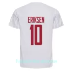 Günstige Dänemark Christian Eriksen 10 Herrentrikot Auswärts WM 2022 Kurzarm
