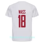Günstige Dänemark Daniel Wass 18 Herrentrikot Auswärts WM 2022 Kurzarm