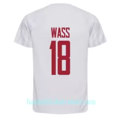 Günstige Dänemark Daniel Wass 18 Herrentrikot Auswärts WM 2022 Kurzarm Günstige Dänemark Daniel Wass 18 Herrentrikot Auswärts WM 2022 Kurzarm