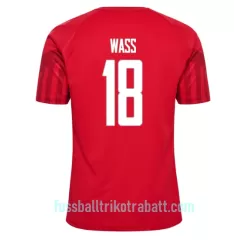 Günstige Dänemark Daniel Wass 18 Herrentrikot Heim WM 2022 Kurzarm Günstige Dänemark Daniel Wass 18 Herrentrikot Heim WM 2022 Kurzarm