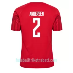 Günstige Dänemark Joachim Andersen 2 Herrentrikot Heim WM 2022 Kurzarm Günstige Dänemark Joachim Andersen 2 Herrentrikot Heim WM 2022 Kurzarm