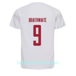 Günstige Dänemark Martin Braithwaite 9 Herrentrikot Auswärts WM 2022 Kurzarm Günstige Dänemark Martin Braithwaite 9 Herrentrikot Auswärts WM 2022 Kurzarm