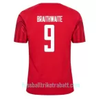 Günstige Dänemark Martin Braithwaite 9 Herrentrikot Heim WM 2022 Kurzarm