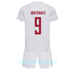 Günstige Dänemark Martin Braithwaite 9 Kindertrikot Auswärts WM 2022 Kurzarm Günstige Dänemark Martin Braithwaite 9 Kindertrikot Auswärts WM 2022 Kurzarm