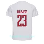 Günstige Dänemark Pierre-Emile Hojbjerg 23 Herrentrikot Auswärts WM 2022 Kurzarm