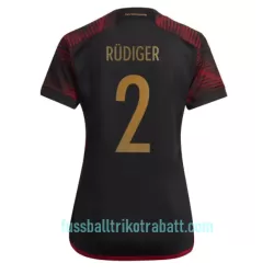Günstige Deutschland Antonio Rudiger 2 Damentrikot Auswärts WM 2022 Kurzarm Günstige Deutschland Antonio Rudiger 2 Damentrikot Auswärts WM 2022 Kurzarm
