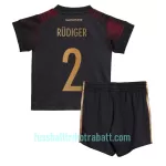 Günstige Deutschland Antonio Rudiger 2 Kindertrikot Auswärts WM 2022 Kurzarm