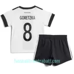 Günstige Deutschland Leon Goretzka 8 Kindertrikot Heim WM 2022 Kurzarm