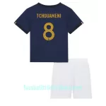 Günstige Frankreich Aurelien Tchouameni 8 Kindertrikot Heim WM 2022 Kurzarm