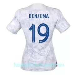 Günstige Frankreich Karim Benzema 19 Damentrikot Auswärts WM 2022 Kurzarm Günstige Frankreich Karim Benzema 19 Damentrikot Auswärts WM 2022 Kurzarm