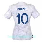 Günstige Frankreich Kylian Mbappé 10 Damentrikot Auswärts WM 2022 Kurzarm