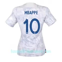 Günstige Frankreich Kylian Mbappé 10 Damentrikot Auswärts WM 2022 Kurzarm Günstige Frankreich Kylian Mbappé 10 Damentrikot Auswärts WM 2022 Kurzarm