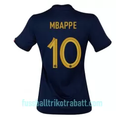 Günstige Frankreich Kylian Mbappé 10 Damentrikot Heim WM 2022 Kurzarm Günstige Frankreich Kylian Mbappé 10 Damentrikot Heim WM 2022 Kurzarm