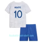 Günstige Frankreich Kylian Mbappé 10 Kindertrikot Auswärts WM 2022 Kurzarm