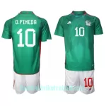 Günstige Mexiko Orbelin Pineda 10 Kindertrikot Heim WM 2022 Kurzarm