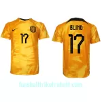 Günstige Niederlande Daley Blind 17 Herrentrikot Heim WM 2022 Kurzarm