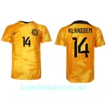 Günstige Niederlande Davy Klaassen 14 Herrentrikot Heim WM 2022 Kurzarm