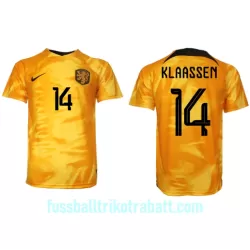 Günstige Niederlande Davy Klaassen 14 Herrentrikot Heim WM 2022 Kurzarm Günstige Niederlande Davy Klaassen 14 Herrentrikot Heim WM 2022 Kurzarm