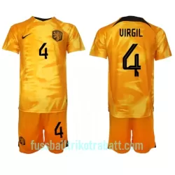 Günstige Niederlande Virgil van Dijk 4 Kindertrikot Heim WM 2022 Kurzarm Günstige Niederlande Virgil van Dijk 4 Kindertrikot Heim WM 2022 Kurzarm