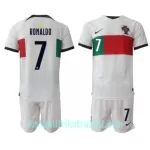 Günstige Portugal Cristiano Ronaldo 7 Kindertrikot Auswärts WM 2022 Kurzarm