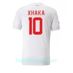 Günstige Schweiz Granit Xhaka 10 Herrentrikot Auswärts WM 2022 Kurzarm