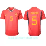 Günstige Spanien Sergio Busquets 5 Herrentrikot Heim WM 2022 Kurzarm