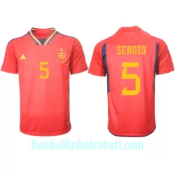 Günstige Spanien Sergio Busquets 5 Herrentrikot Heim WM 2022 Kurzarm Günstige Spanien Sergio Busquets 5 Herrentrikot Heim WM 2022 Kurzarm
