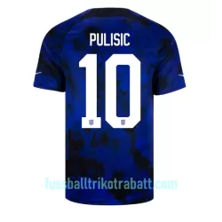 Günstige USA Christian Pulisic 10 Herrentrikot Auswärts WM 2022 Kurzarm Günstige USA Christian Pulisic 10 Herrentrikot Auswärts WM 2022 Kurzarm