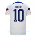 Günstige USA Christian Pulisic 10 Herrentrikot Heim WM 2022 Kurzarm