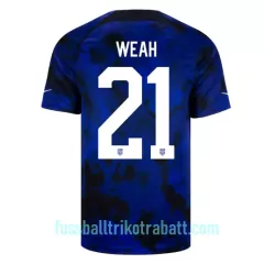 Günstige USA Timothy Weah 21 Herrentrikot Auswärts WM 2022 Kurzarm Günstige USA Timothy Weah 21 Herrentrikot Auswärts WM 2022 Kurzarm