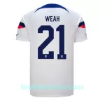 Günstige USA Timothy Weah 21 Herrentrikot Heim WM 2022 Kurzarm