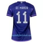 Günstige Argentinien DI MARIA 11 Damentrikot Auswärts WM 2022 Kurzarm