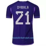 Günstige Argentinien DYBALA 21 Herrentrikot Auswärts WM 2022 Kurzarm