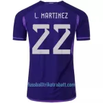 Günstige Argentinien Lautaro Martinez 22 Herrentrikot Auswärts WM 2022 Kurzarm