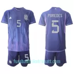 Günstige Argentinien Leandro Paredes 5 Kindertrikot Auswärts WM 2022 Kurzarm