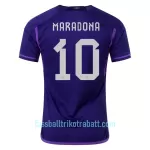 Günstige Argentinien Maradona 10 Herrentrikot Auswärts WM 2022 Kurzarm