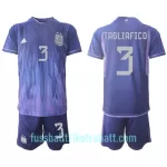 Günstige Argentinien Nicolas Tagliafico 3 Kindertrikot Auswärts WM 2022 Kurzarm